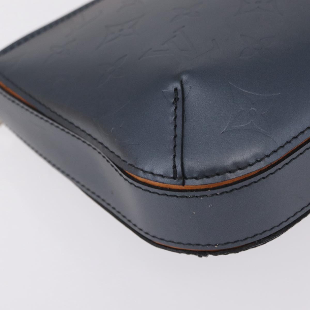 LOUIS VUITTON Monogram Mat Fowler Hand Bag Navy M55145 LV Auth 206717V