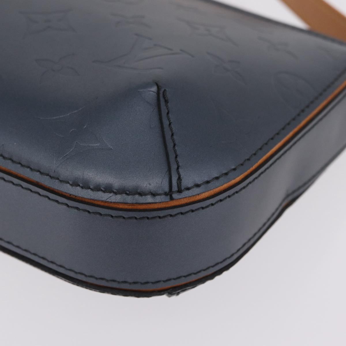 LOUIS VUITTON Monogram Mat Fowler Hand Bag Navy M55145 LV Auth 206717V