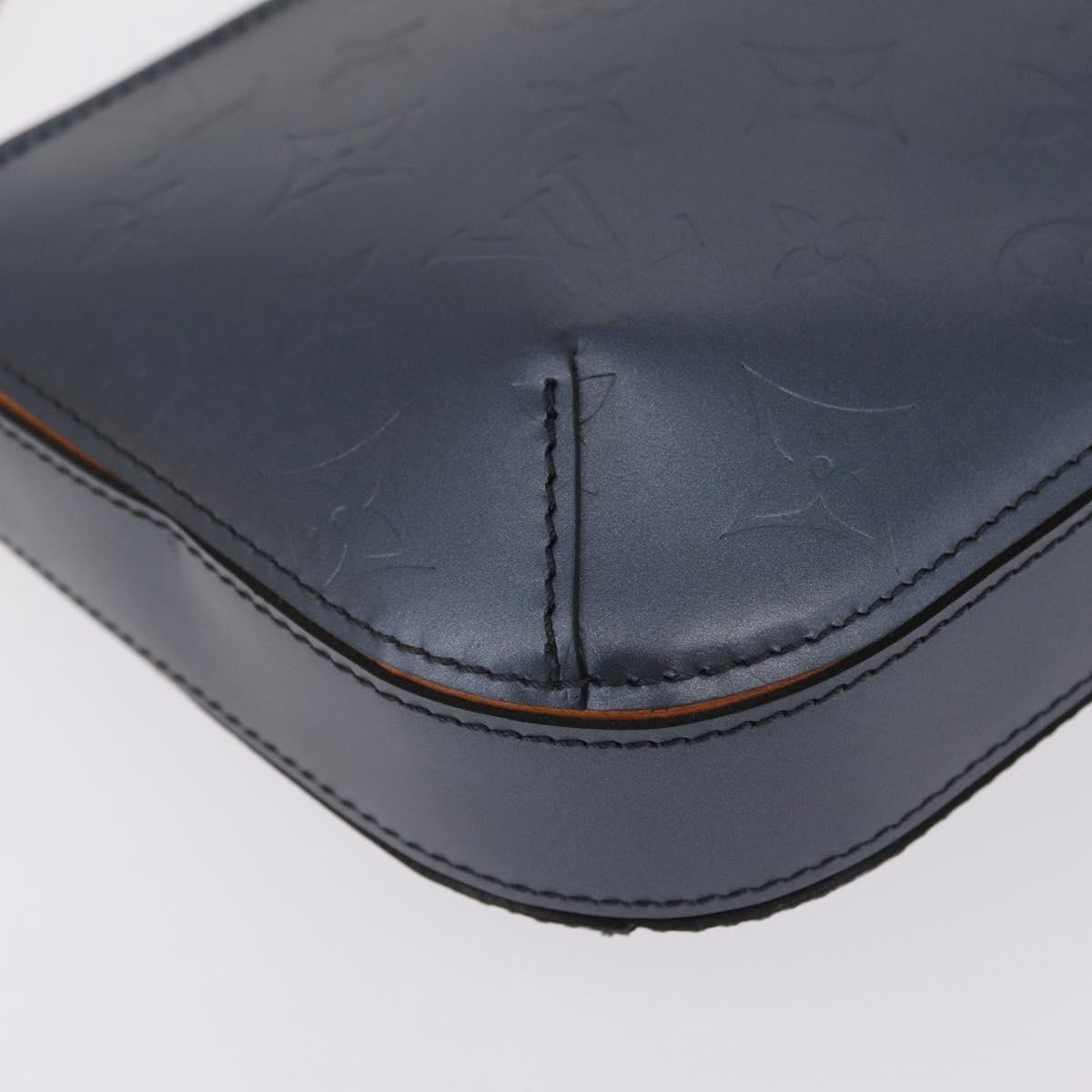 LOUIS VUITTON Monogram Mat Fowler Hand Bag Navy M55145 LV Auth 206717V