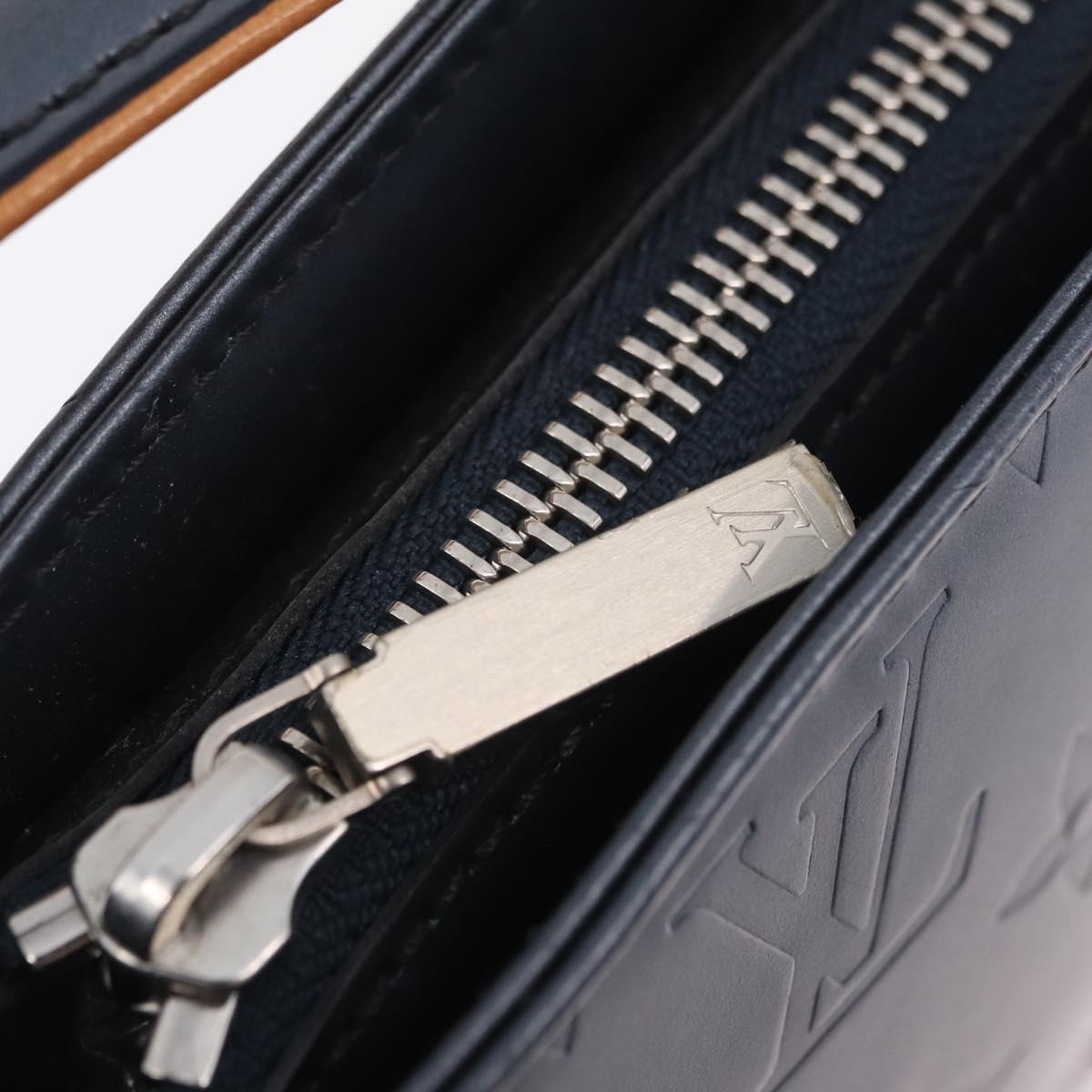 LOUIS VUITTON Monogram Mat Fowler Hand Bag Navy M55145 LV Auth 206717V