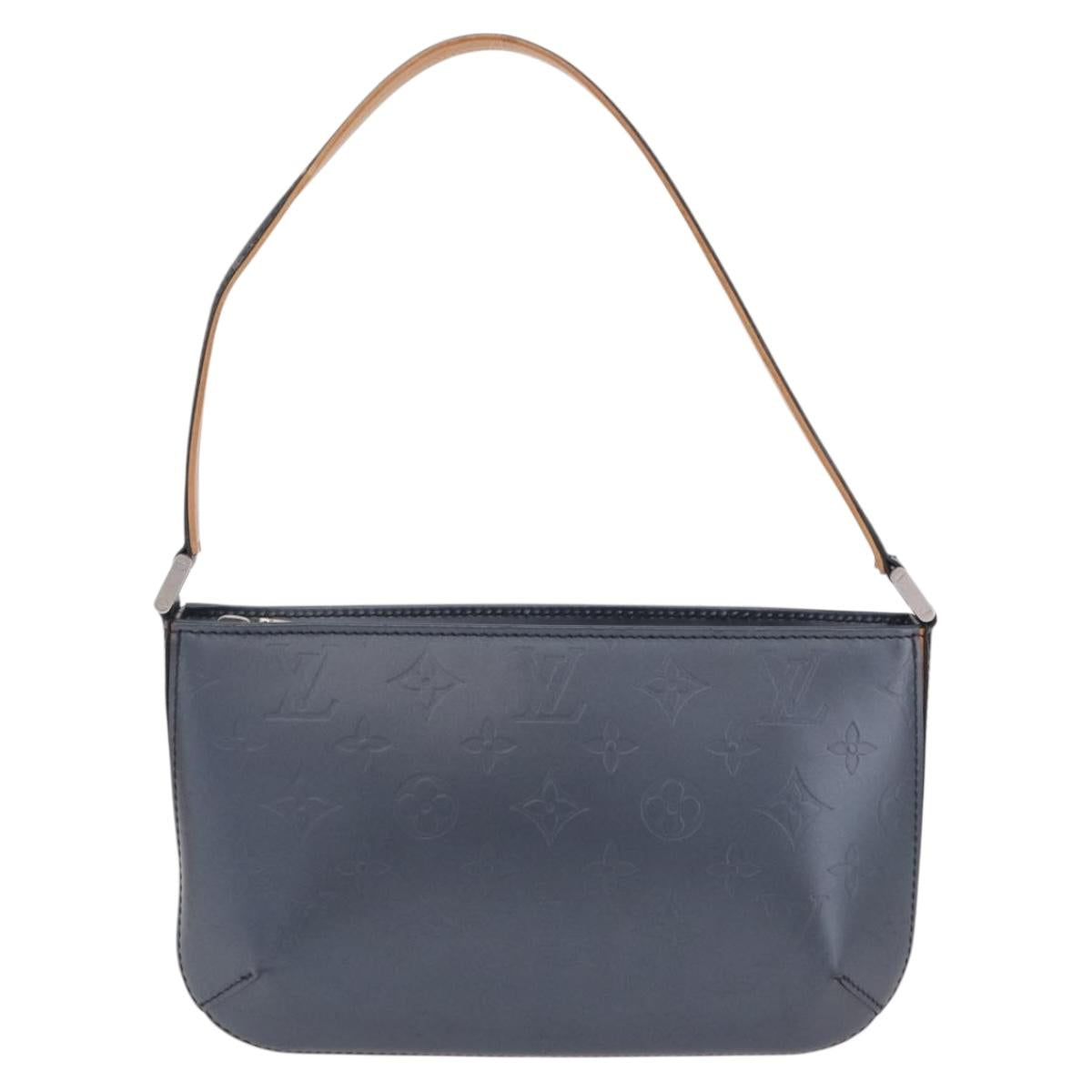 LOUIS VUITTON Monogram Mat Fowler Hand Bag Navy M55145 LV Auth 206717V