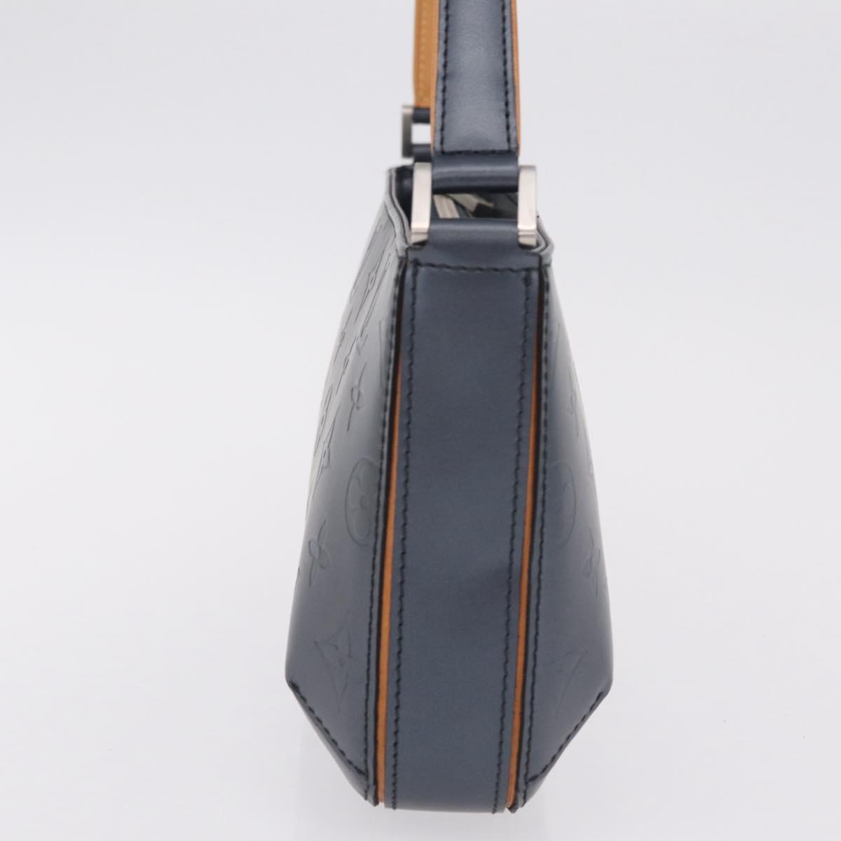 LOUIS VUITTON Monogram Mat Fowler Hand Bag Navy M55145 LV Auth 206717V