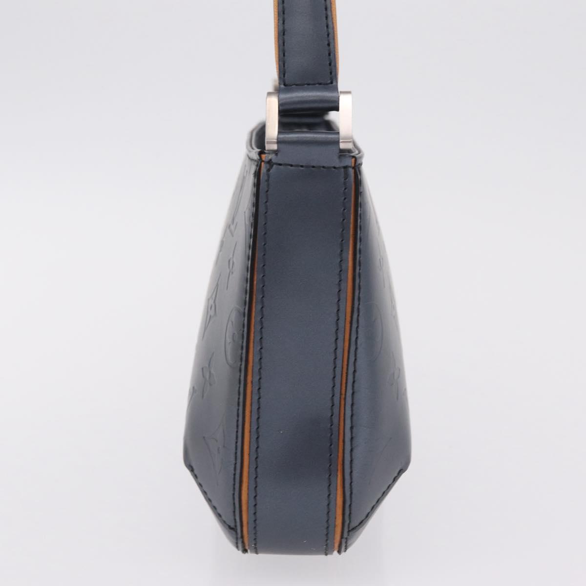 LOUIS VUITTON Monogram Mat Fowler Hand Bag Navy M55145 LV Auth 206717V