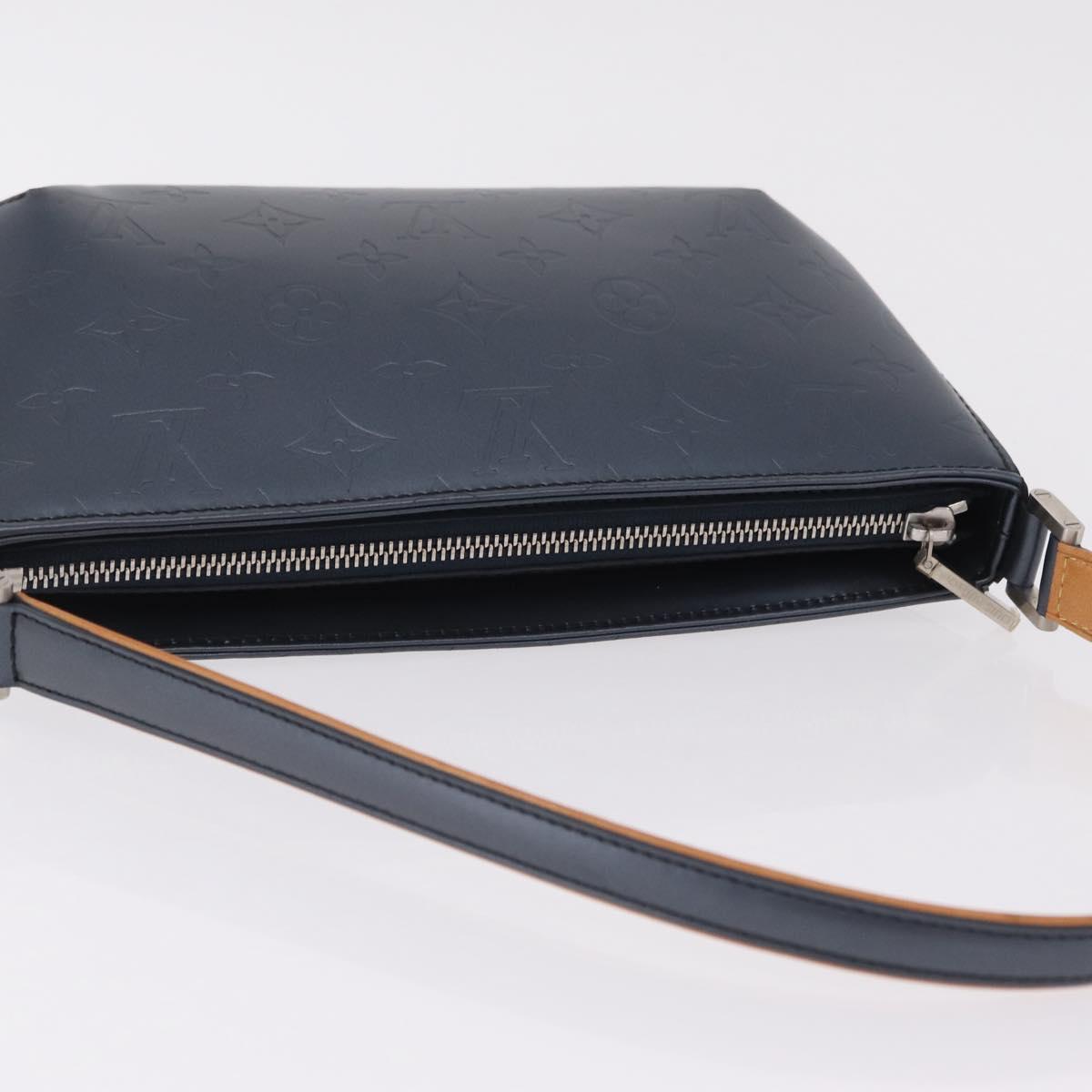 LOUIS VUITTON Monogram Mat Fowler Hand Bag Navy M55145 LV Auth 206717V