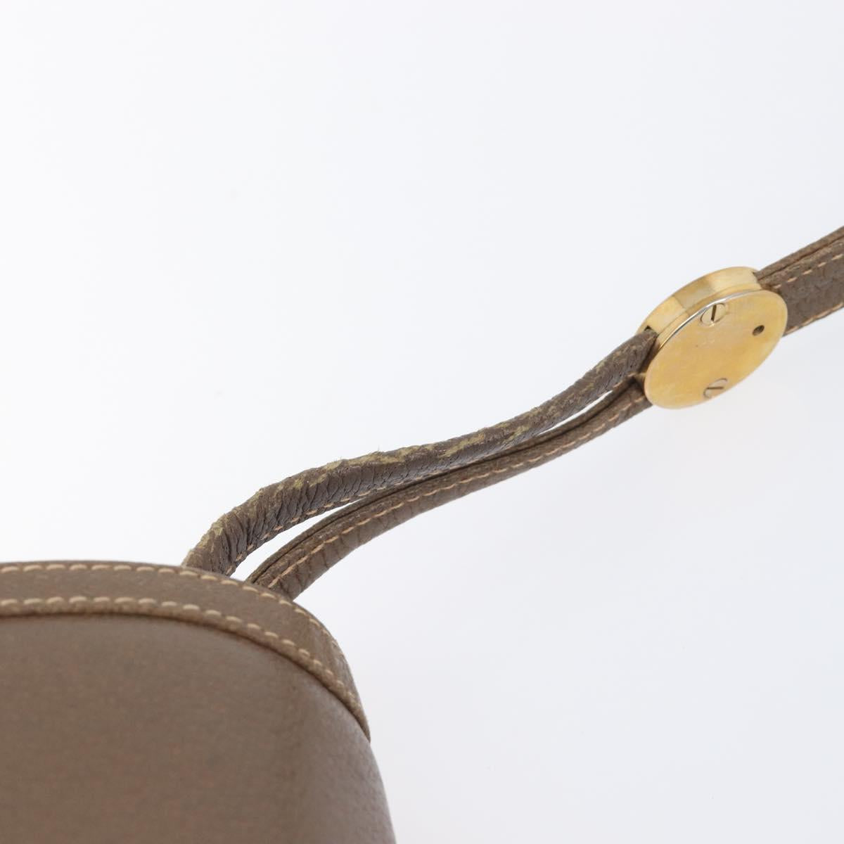 GUCCI Shoulder Bag Leather Brown Gold 001 261 1070 Auth 206720