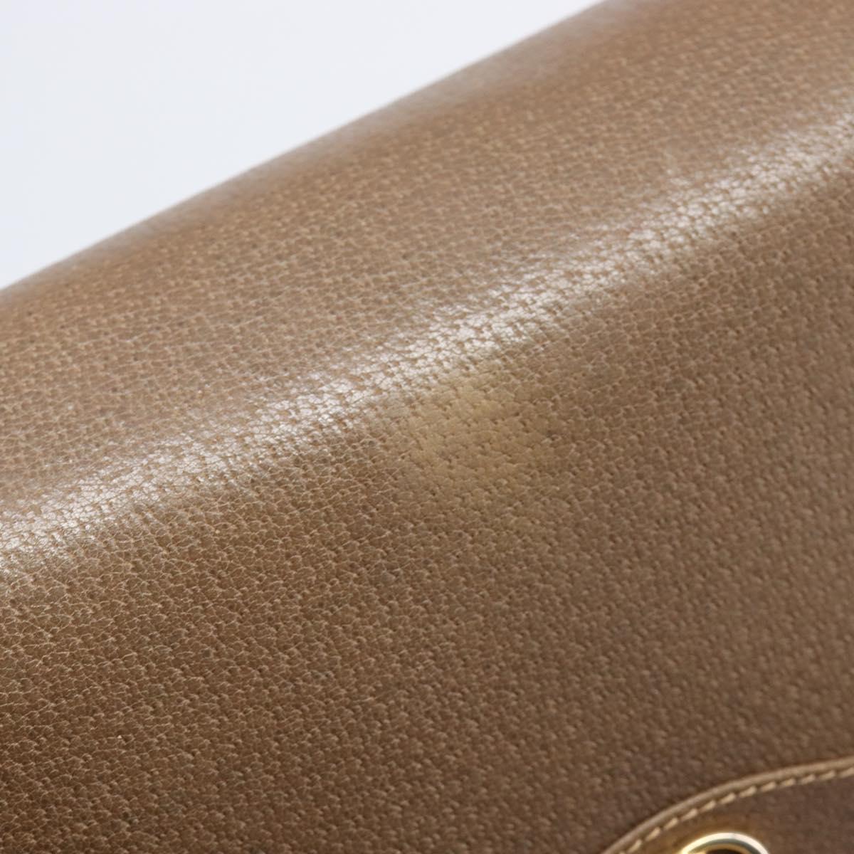 GUCCI Shoulder Bag Leather Brown Gold 001 261 1070 Auth 206720
