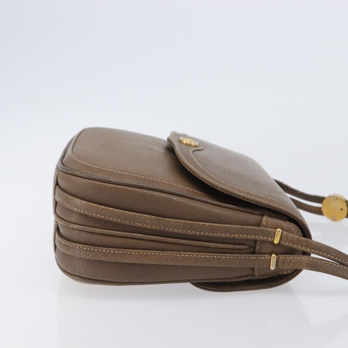 GUCCI Shoulder Bag Leather Brown Gold 001 261 1070 Auth 206720
