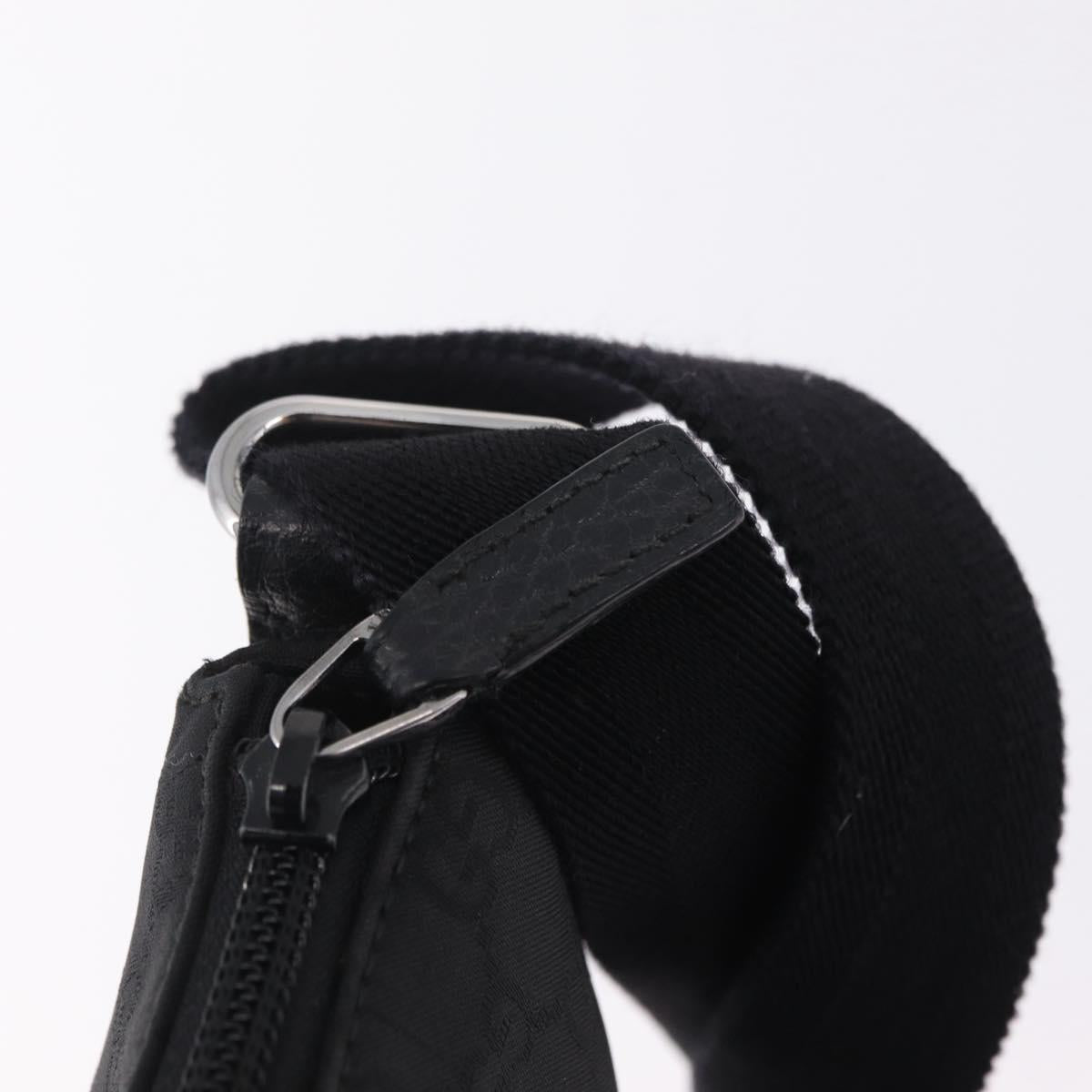 GUCCI GG Canvas Shoulder Bag Outlet Black Silver 374414 Auth 206722A