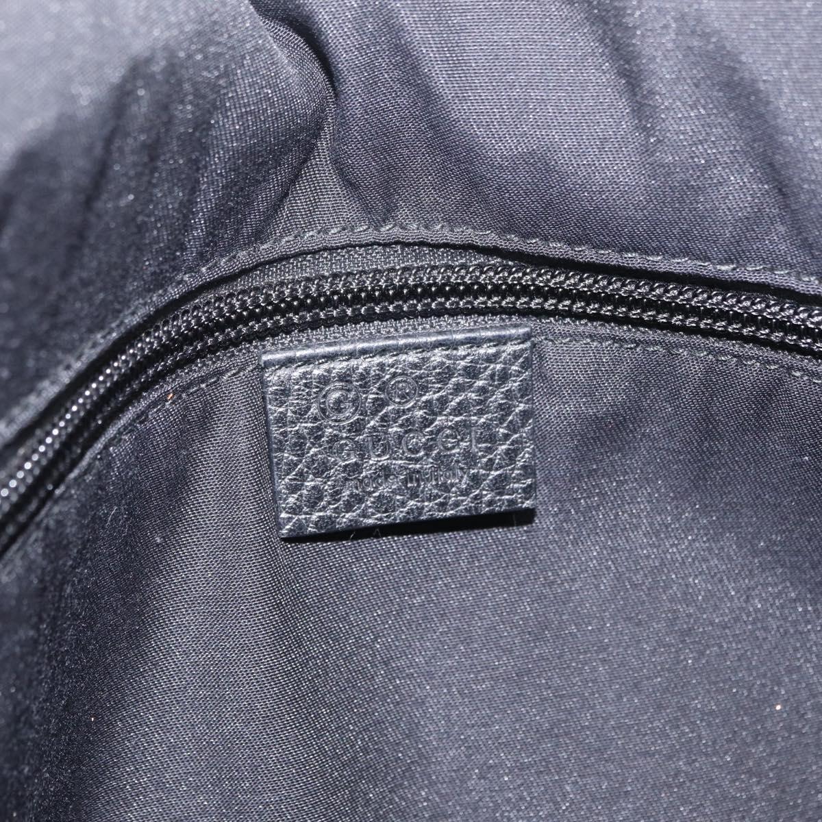 GUCCI GG Canvas Shoulder Bag Outlet Black Silver 374414 Auth 206722A