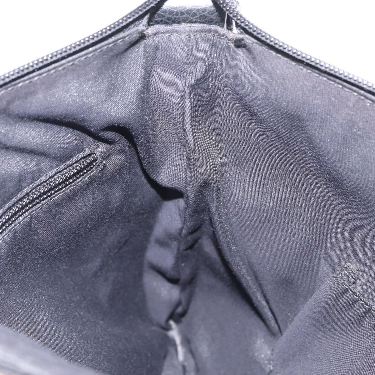 GUCCI GG Canvas Shoulder Bag Outlet Black Silver 374414 Auth 206722A