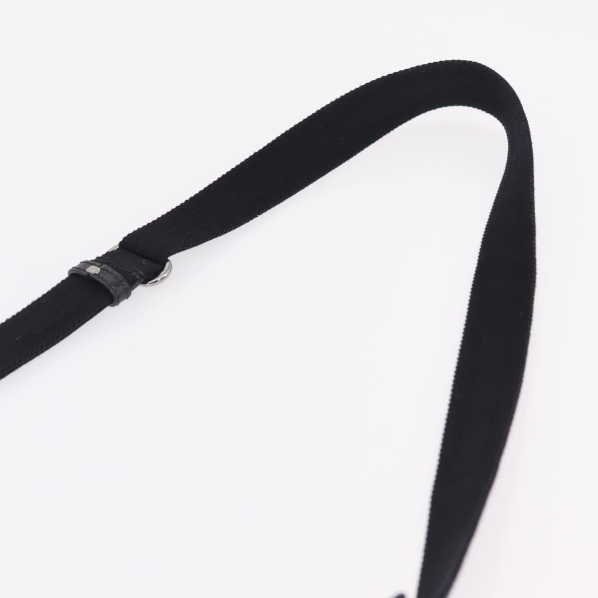 GUCCI GG Canvas Shoulder Bag Outlet Black Silver 374414 Auth 206722A