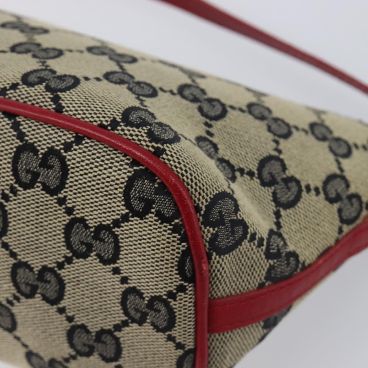 GUCCI GG Canvas Accessory Pouch Navy Gold 039 1103 Auth 206723A