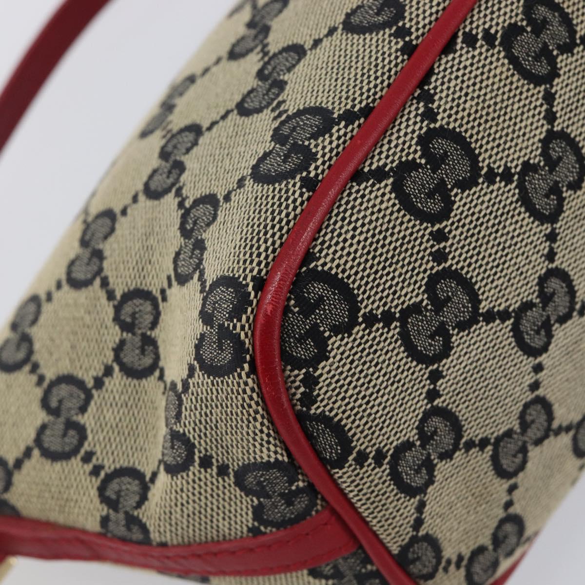 GUCCI GG Canvas Accessory Pouch Navy Gold 039 1103 Auth 206723A