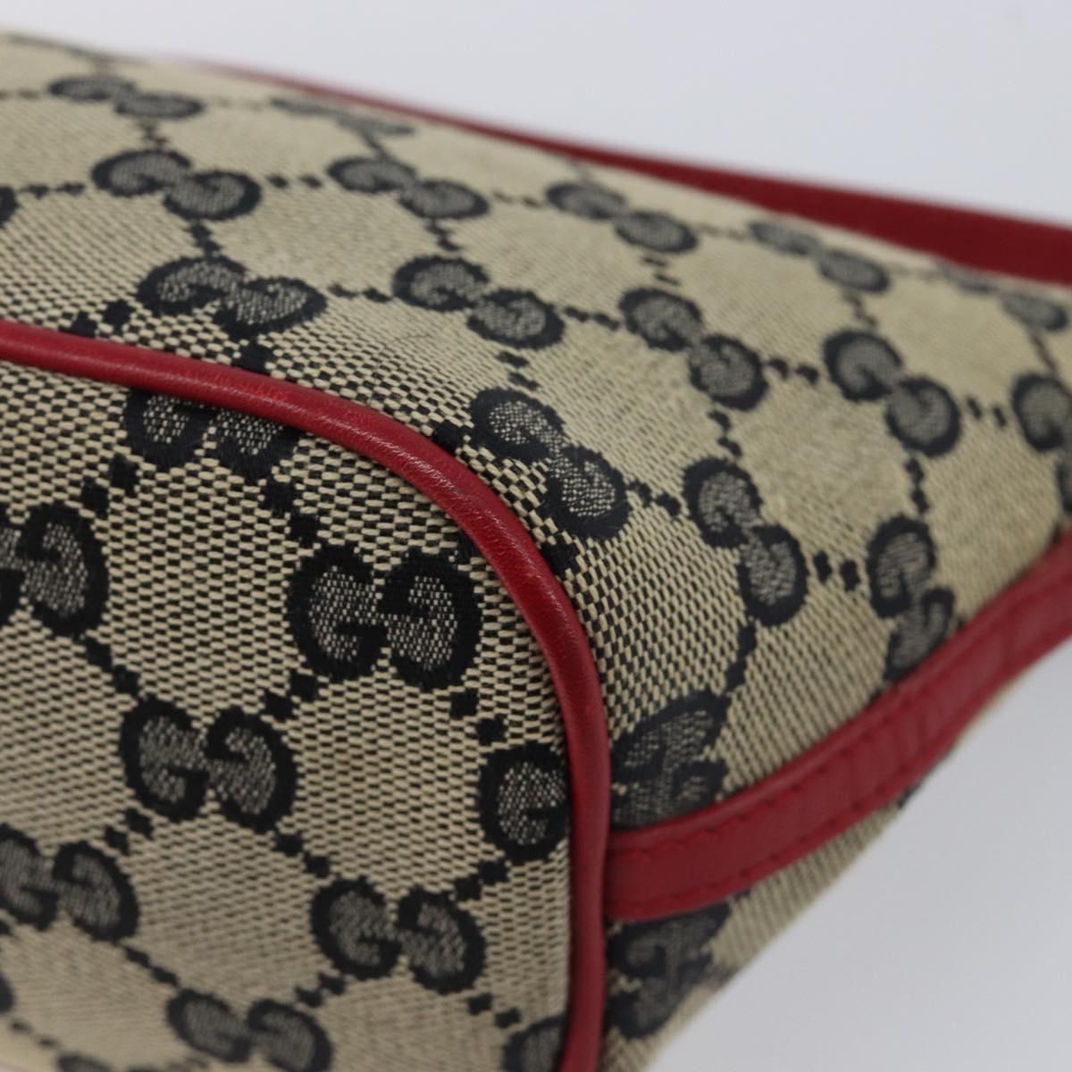 GUCCI GG Canvas Accessory Pouch Navy Gold 039 1103 Auth 206723A