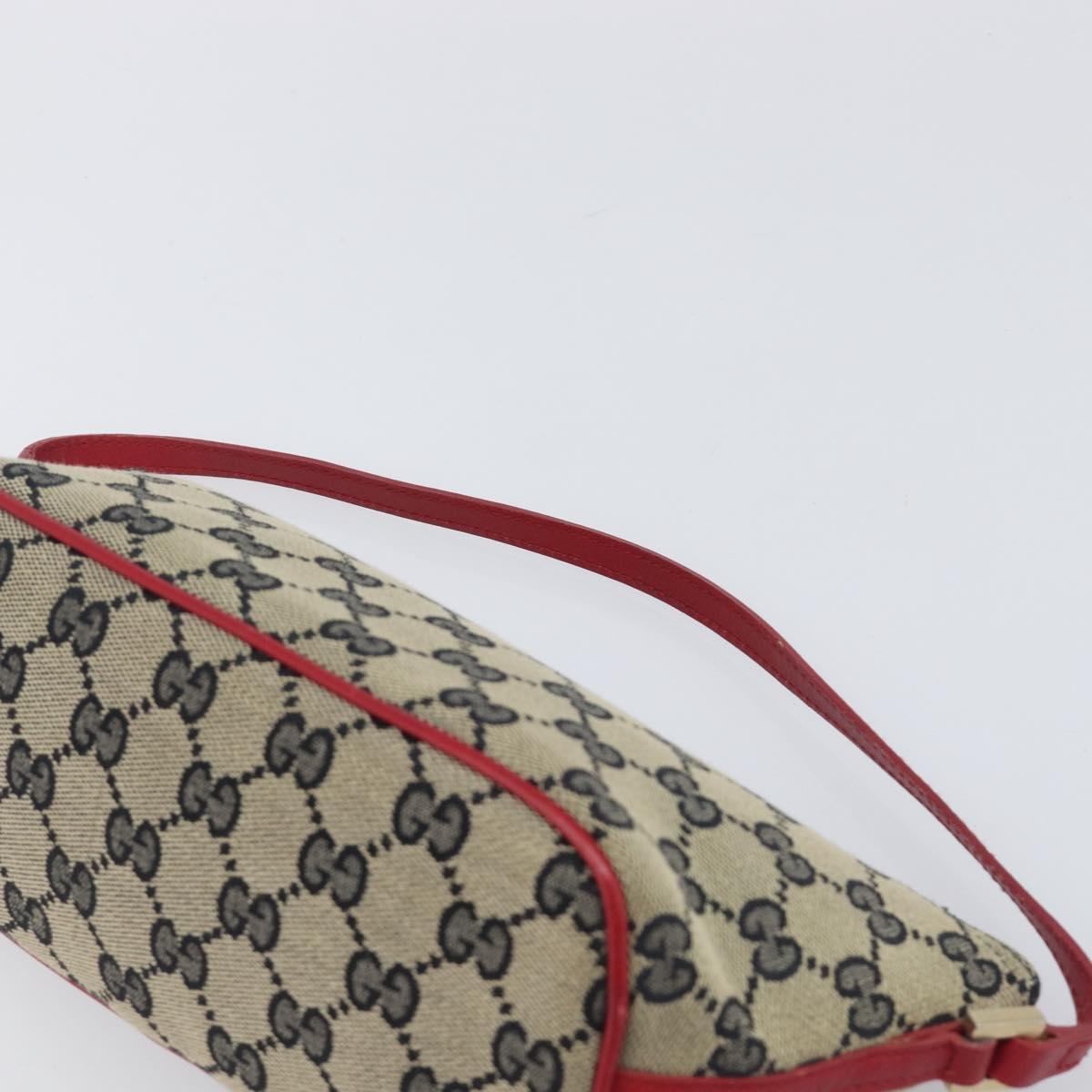 GUCCI GG Canvas Accessory Pouch Navy Gold 039 1103 Auth 206723A