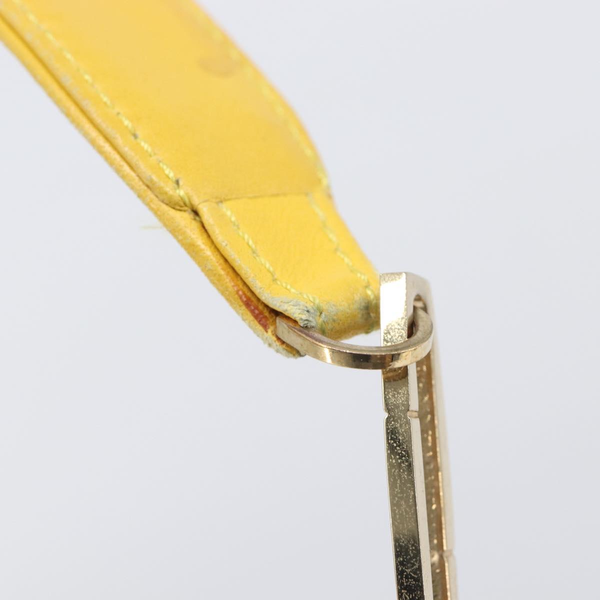 LOEWE Shoulder Bag Leather Yellow Gold Auth 206726A
