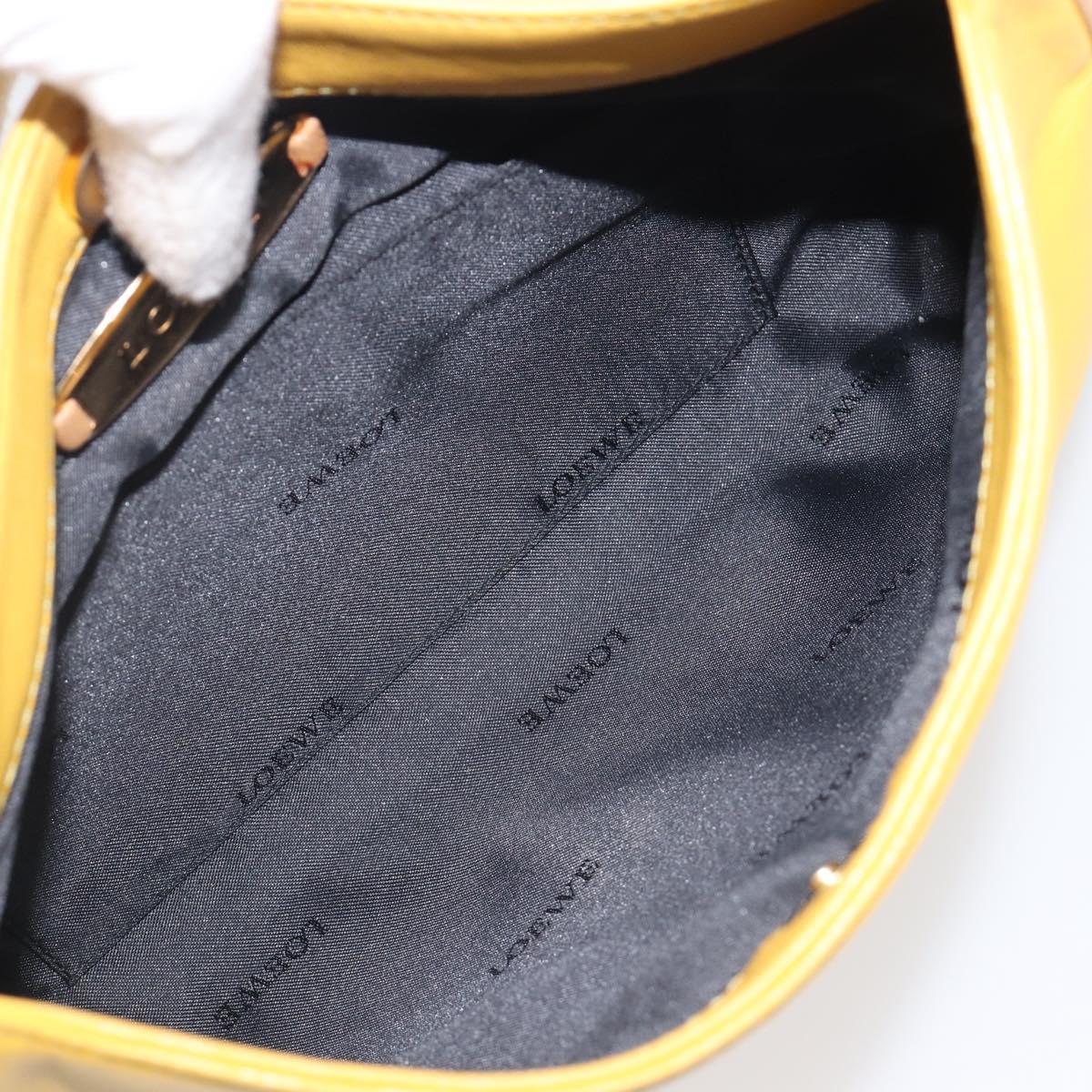 LOEWE Shoulder Bag Leather Yellow Gold Auth 206726A