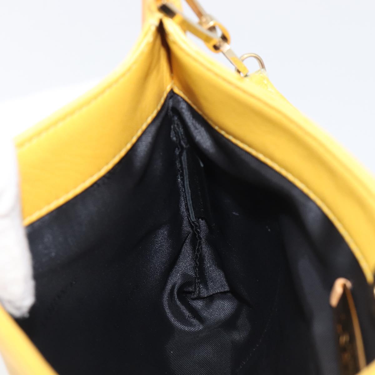 LOEWE Shoulder Bag Leather Yellow Gold Auth 206726A
