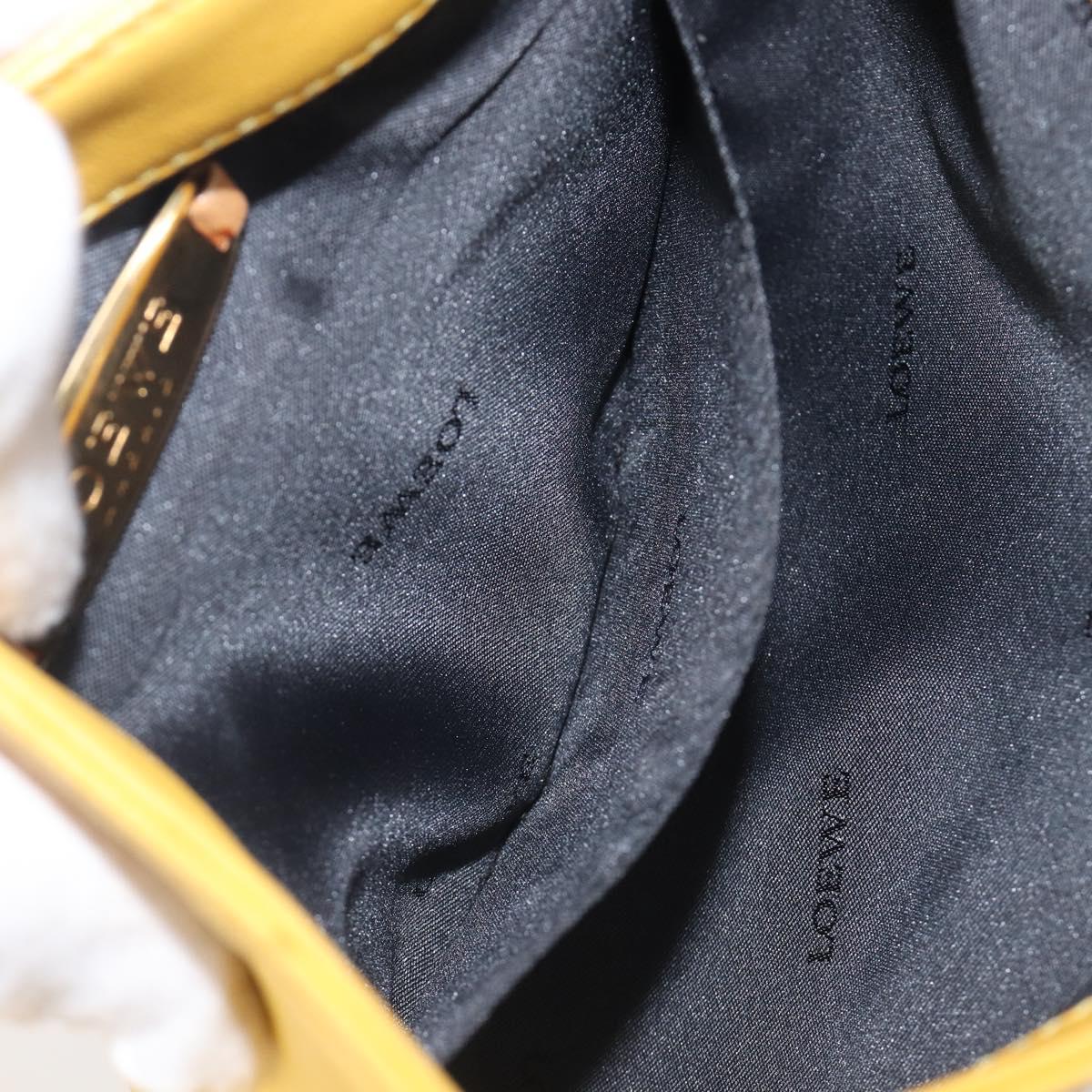 LOEWE Shoulder Bag Leather Yellow Gold Auth 206726A