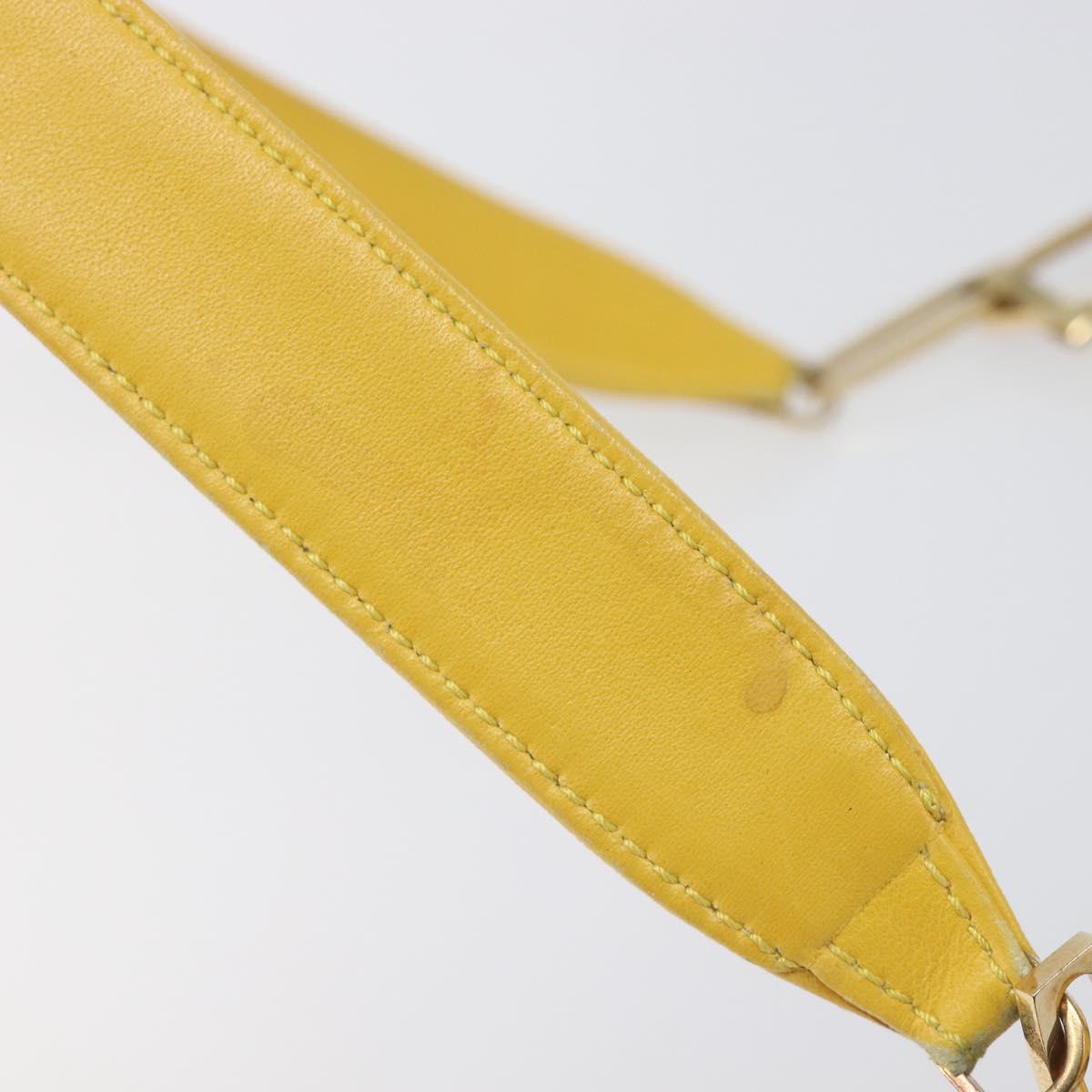 LOEWE Shoulder Bag Leather Yellow Gold Auth 206726A