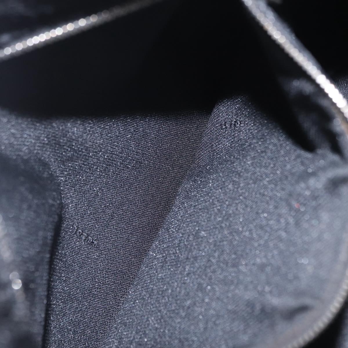FENDI Tote Bag Harako Leather Black Silver Auth 206741V