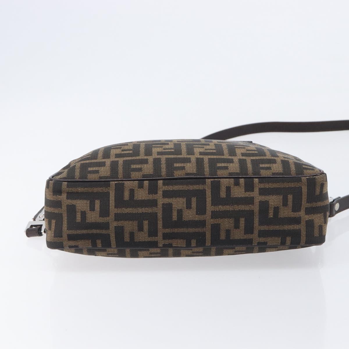 FENDI Zucca Canvas Hand Bag 2way Black Brown Auth 206742V