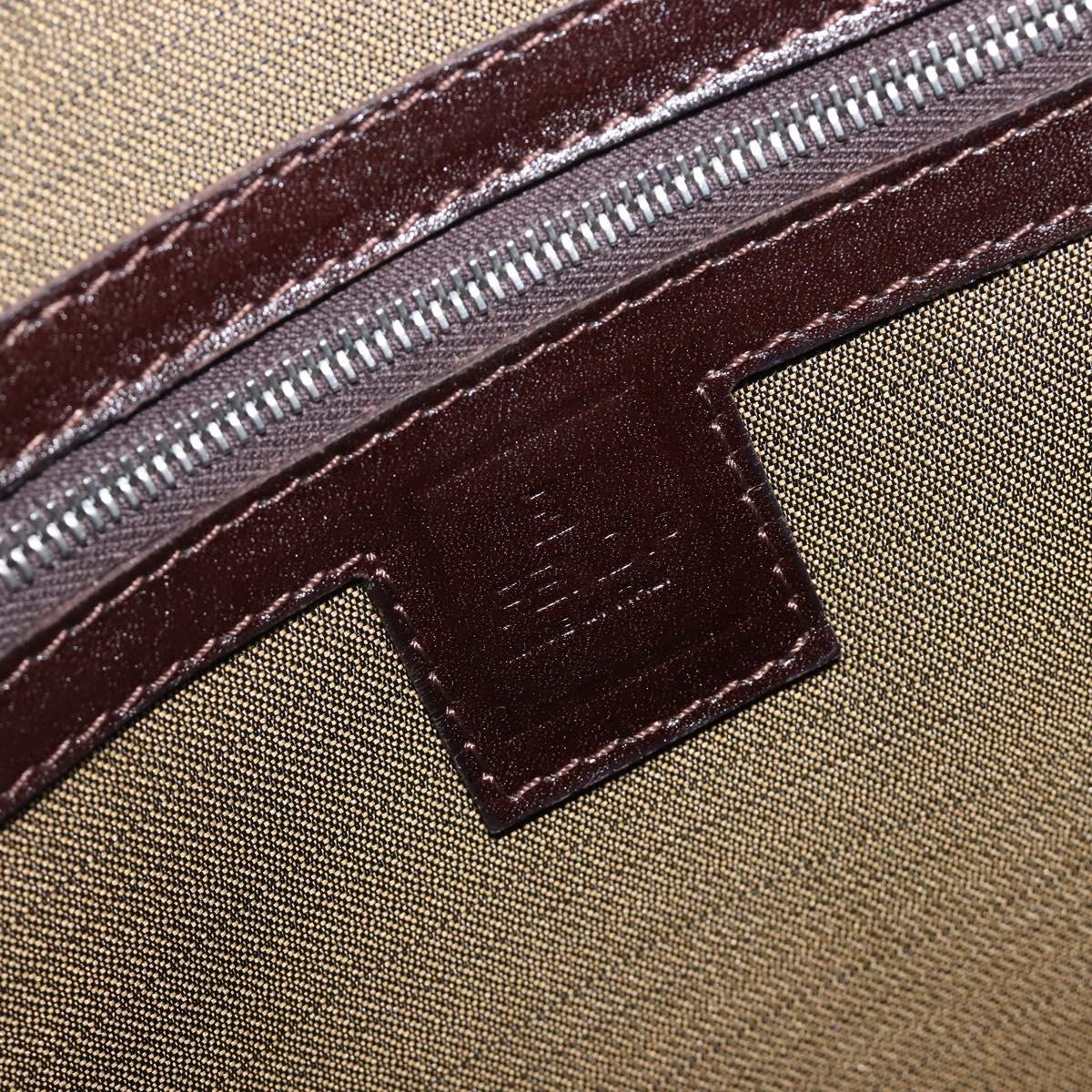 FENDI Zucca Canvas Hand Bag 2way Black Brown Auth 206742V