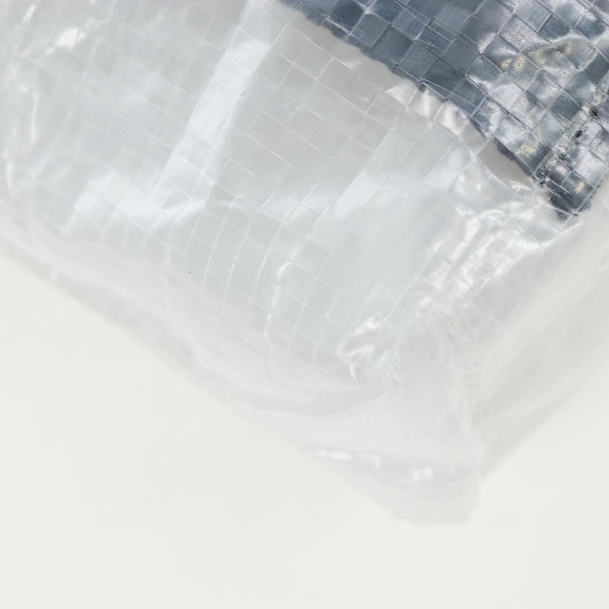 GIVENCHY Hand Bag Vinyl 2way Clear Silver Auth 206748A
