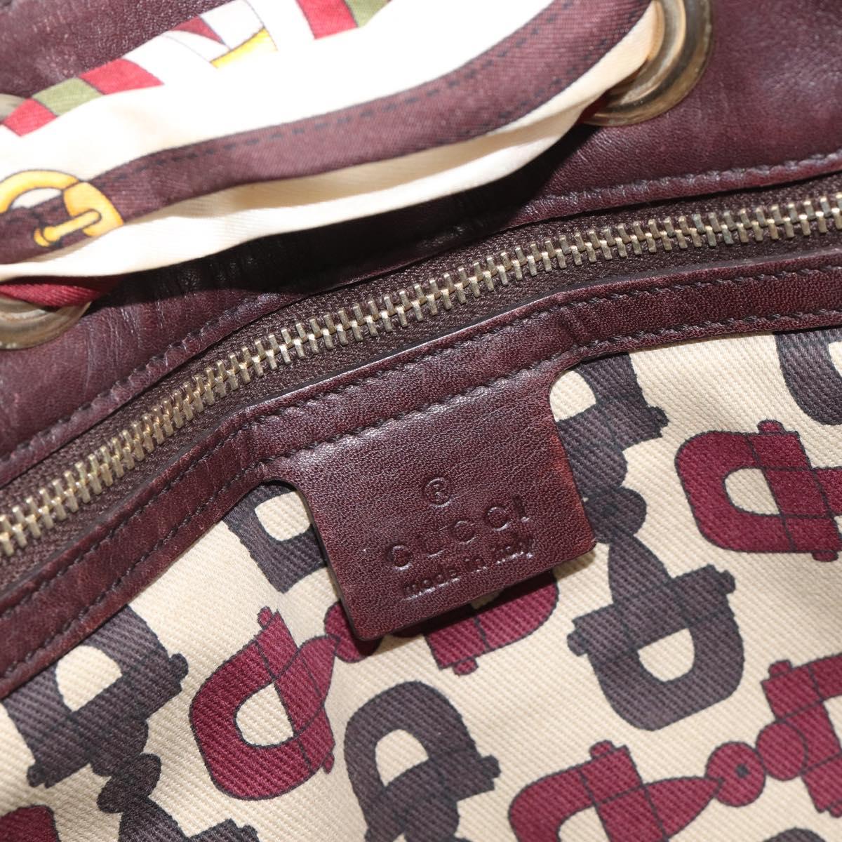 GUCCI GG Canvas Guccissima Hand Bag Leather Brown Gold 162879 Auth 206751
