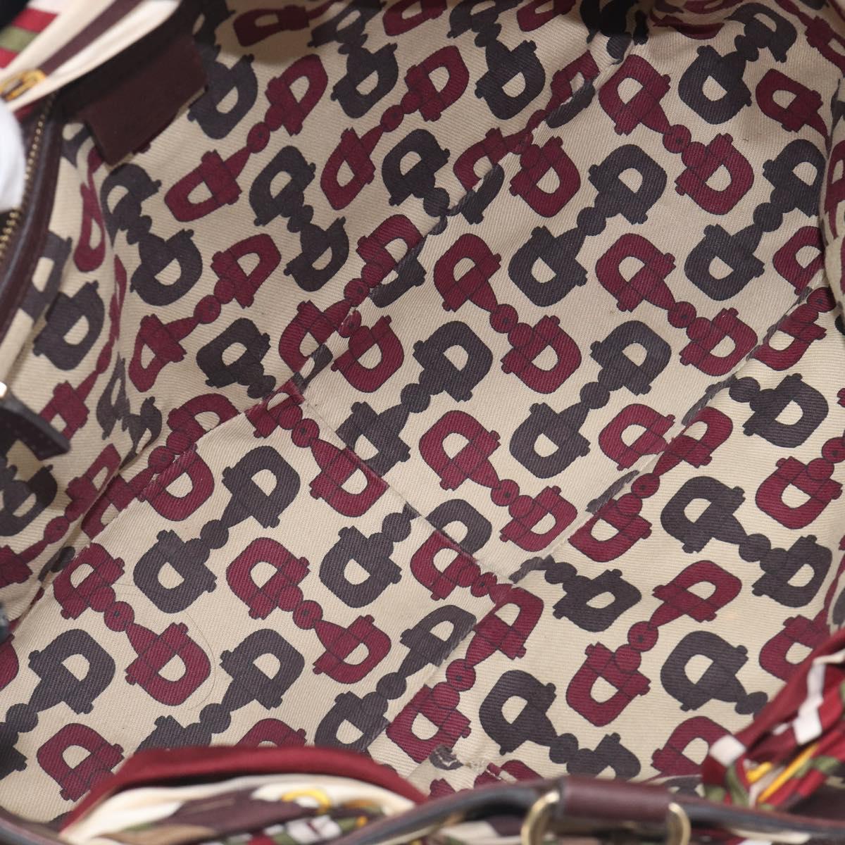 GUCCI GG Canvas Guccissima Hand Bag Leather Brown Gold 162879 Auth 206751