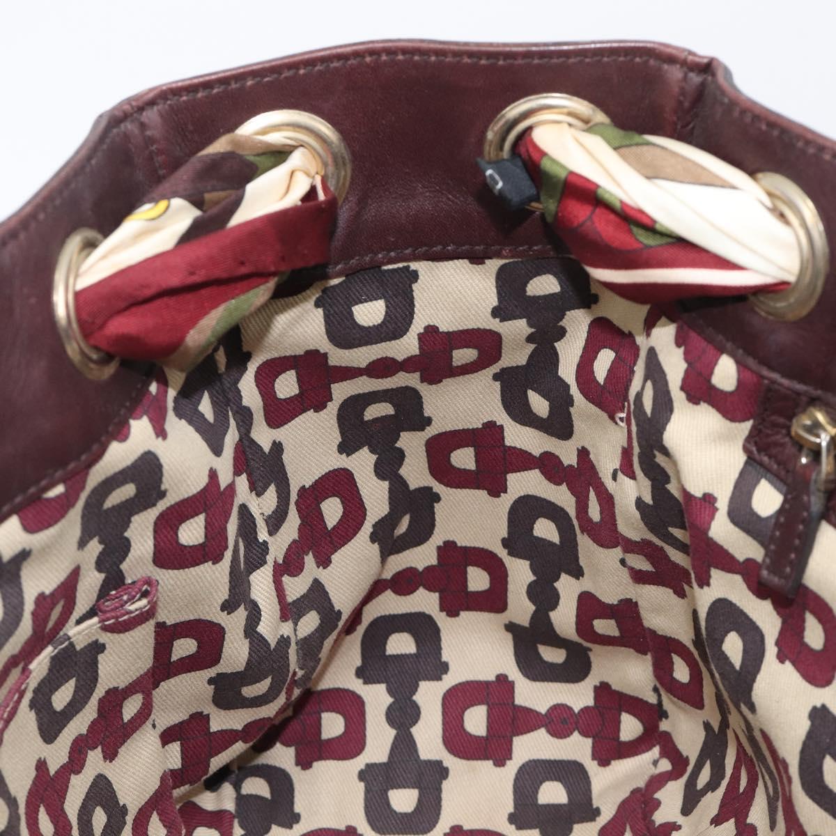 GUCCI GG Canvas Guccissima Hand Bag Leather Brown Gold 162879 Auth 206751