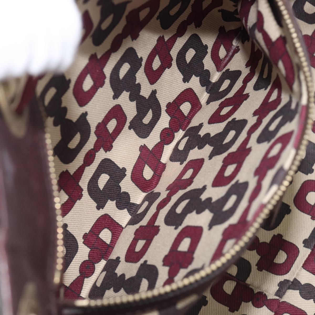 GUCCI GG Canvas Guccissima Hand Bag Leather Brown Gold 162879 Auth 206751