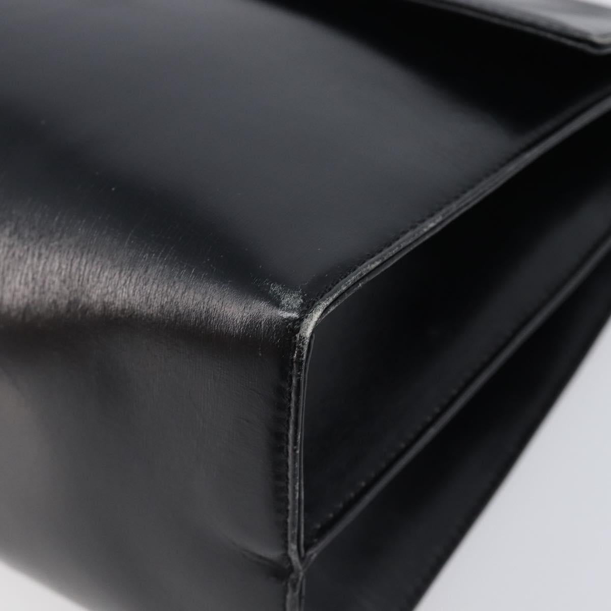 LOEWE Shoulder Bag Leather Black Gold Auth 206752