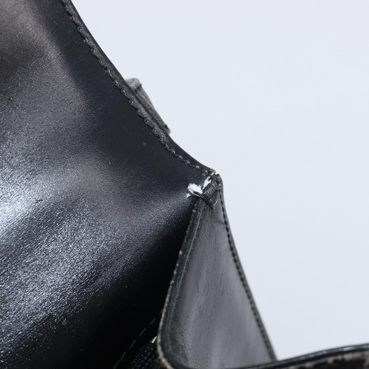 LOEWE Shoulder Bag Leather Black Gold Auth 206752