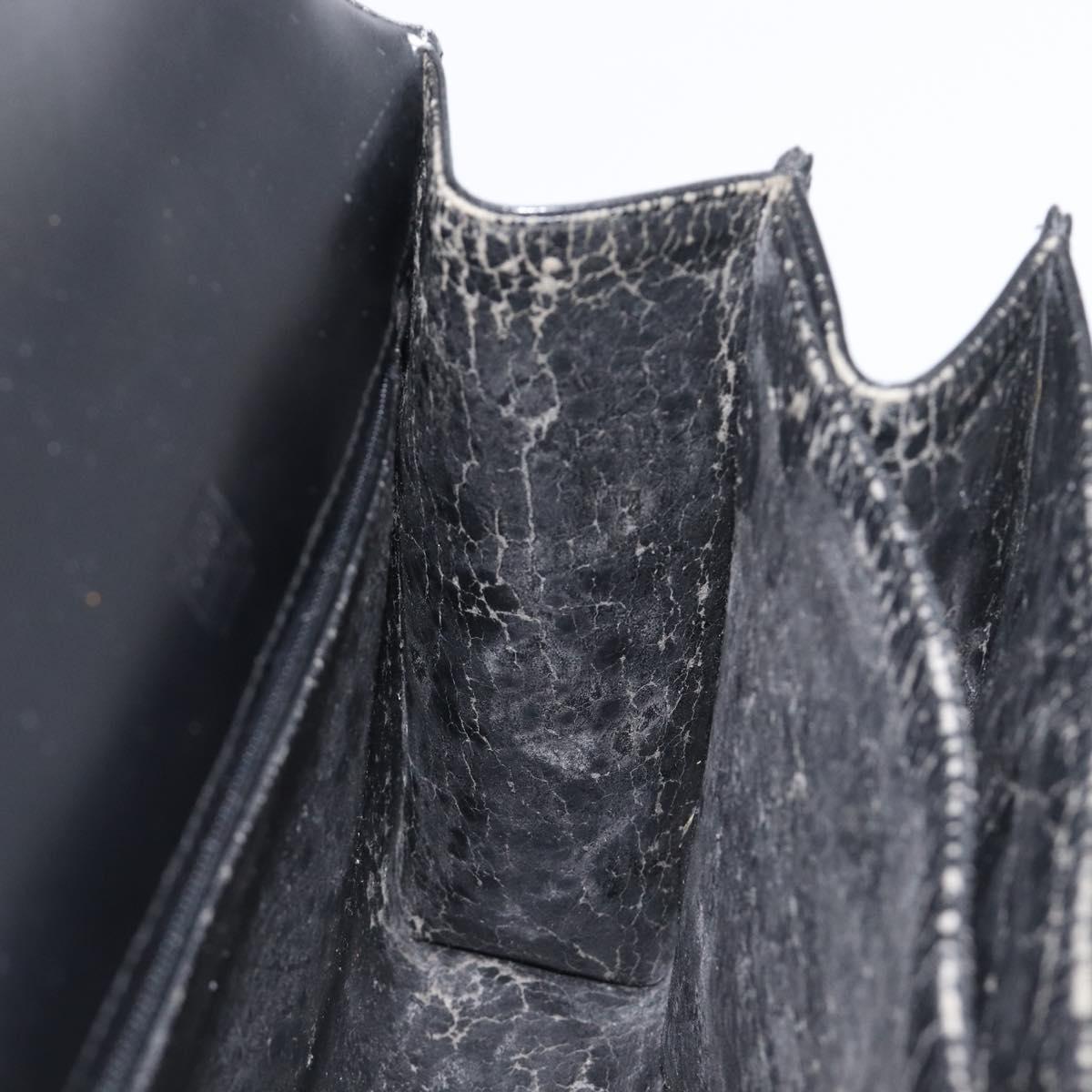 LOEWE Shoulder Bag Leather Black Gold Auth 206752