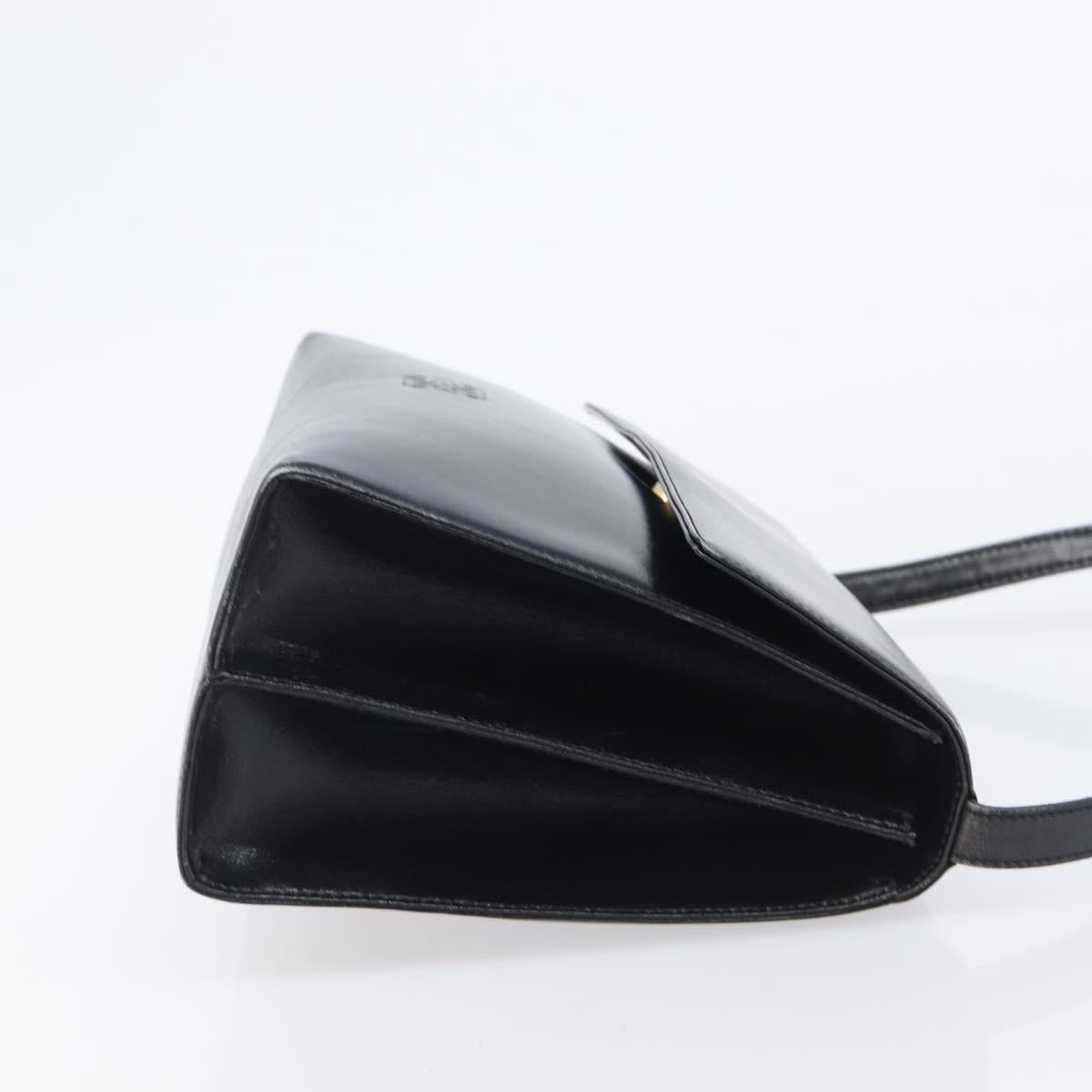 LOEWE Shoulder Bag Leather Black Gold Auth 206752