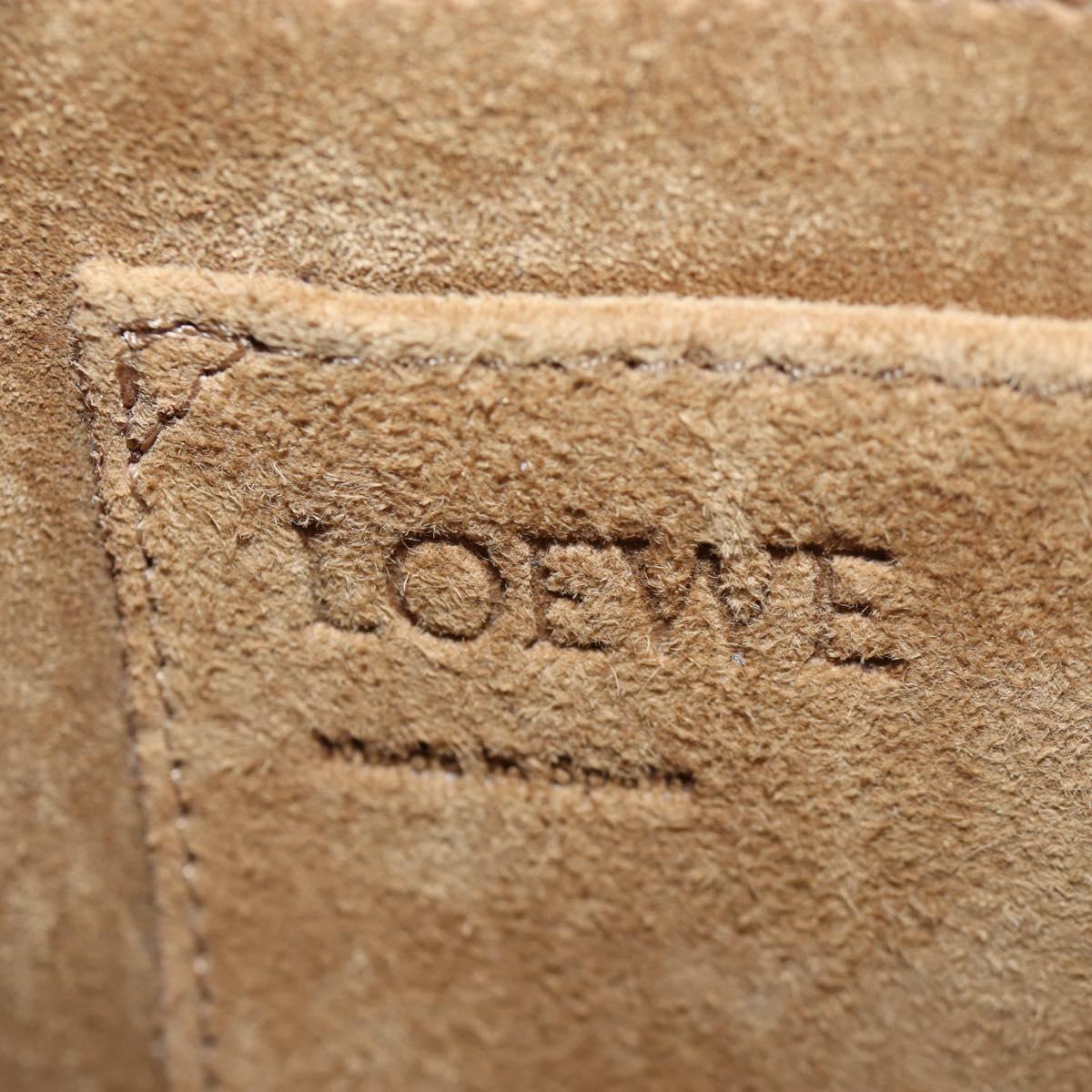 LOEWE Gate Bag Shoulder Bag Leather Light Blue Gold Auth 206756M
