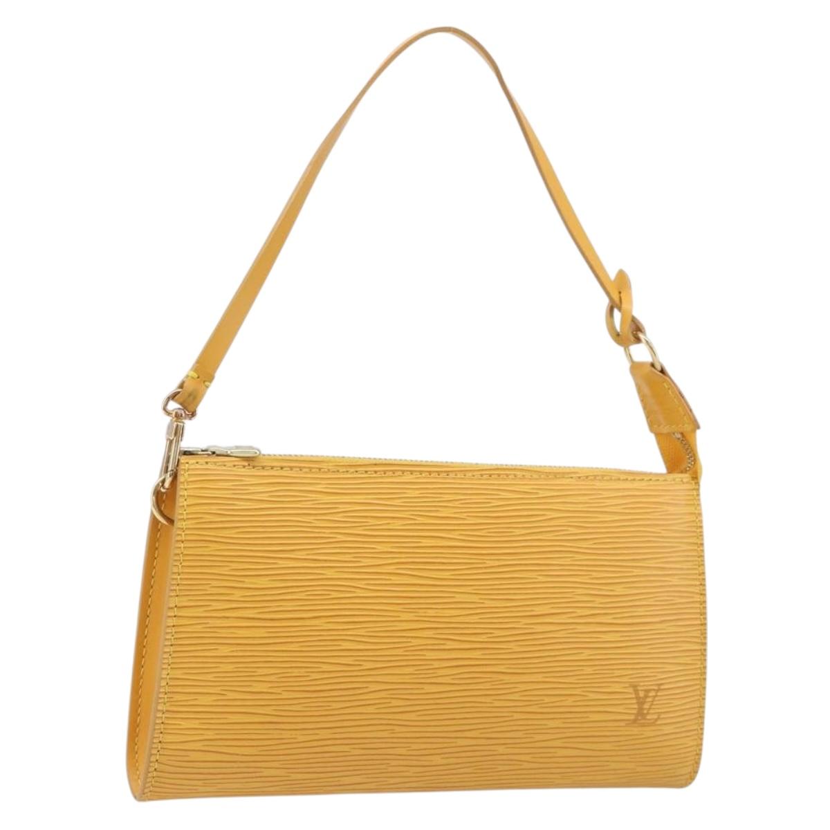LOUIS VUITTON Epi Pochette Accessoires Pouch Yellow M52989 LV Auth 206757V