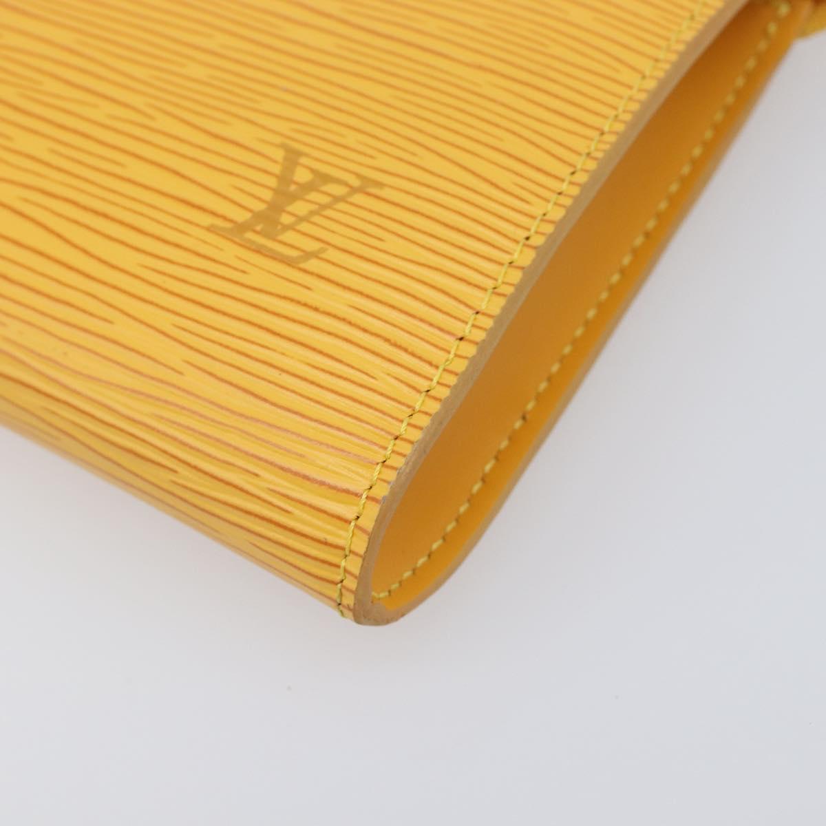 LOUIS VUITTON Epi Pochette Accessoires Pouch Yellow M52989 LV Auth 206757V