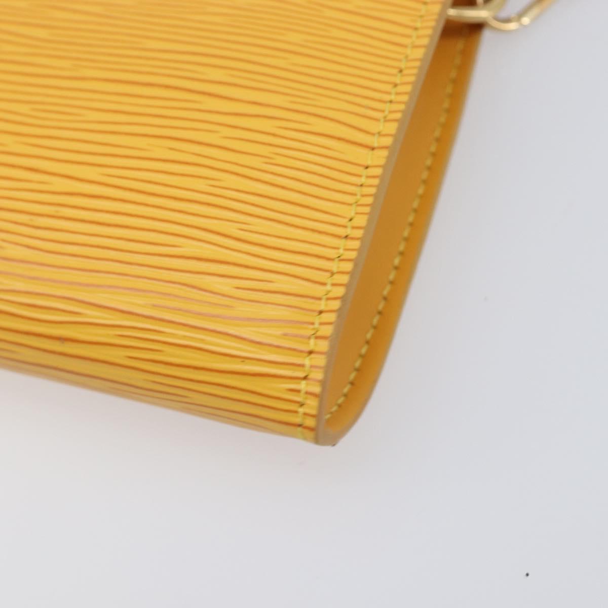 LOUIS VUITTON Epi Pochette Accessoires Pouch Yellow M52989 LV Auth 206757V