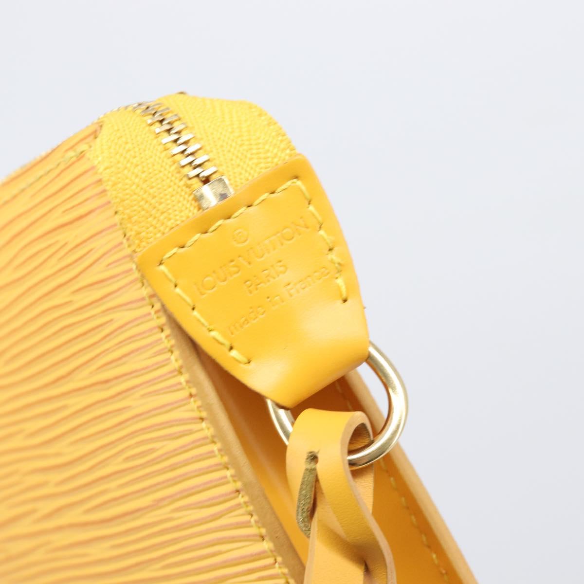 LOUIS VUITTON Epi Pochette Accessoires Pouch Yellow M52989 LV Auth 206757V