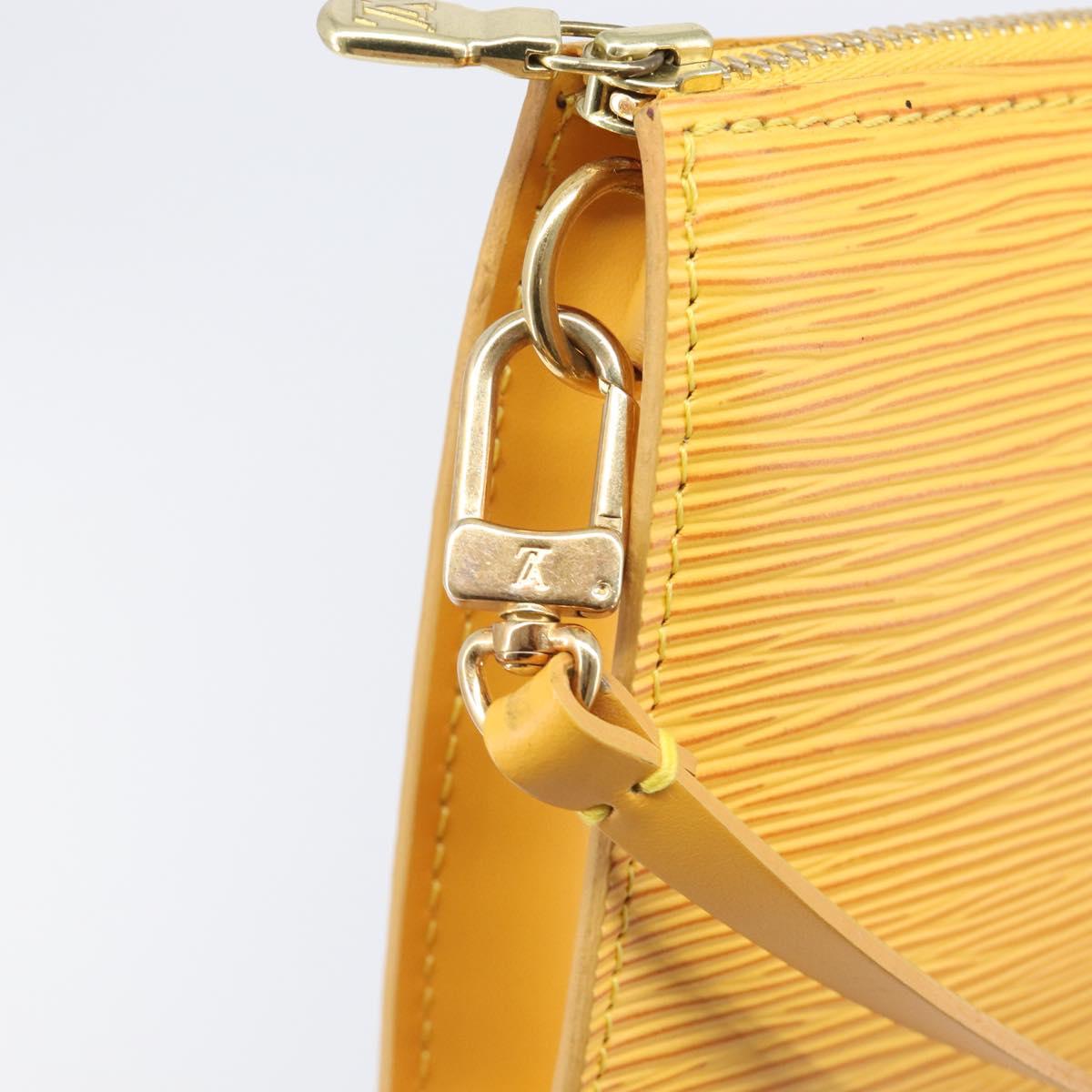 LOUIS VUITTON Epi Pochette Accessoires Pouch Yellow M52989 LV Auth 206757V