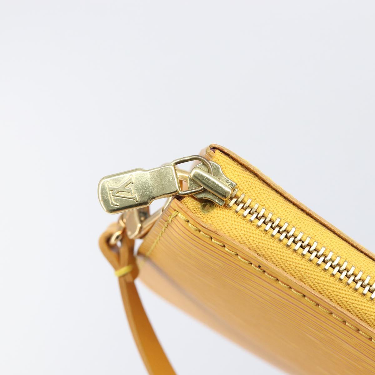 LOUIS VUITTON Epi Pochette Accessoires Pouch Yellow M52989 LV Auth 206757V