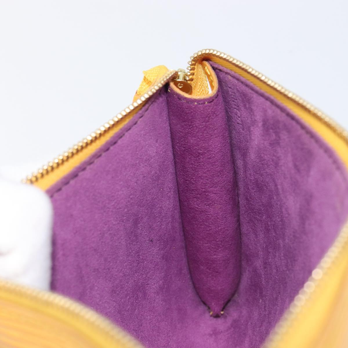 LOUIS VUITTON Epi Pochette Accessoires Pouch Yellow M52989 LV Auth 206757V