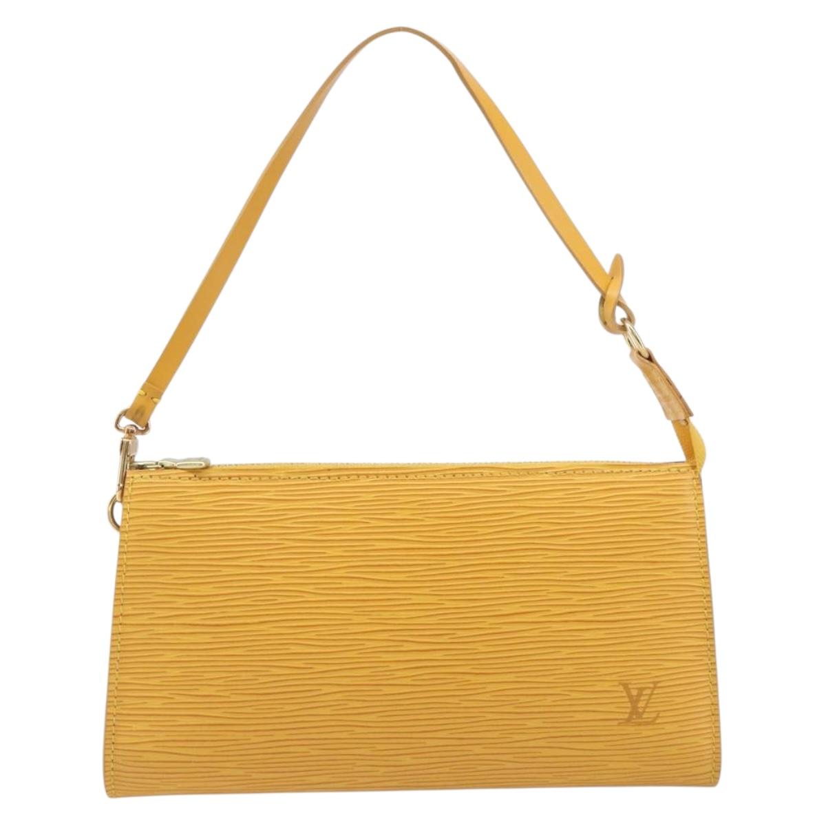 LOUIS VUITTON Epi Pochette Accessoires Pouch Yellow M52989 LV Auth 206757V