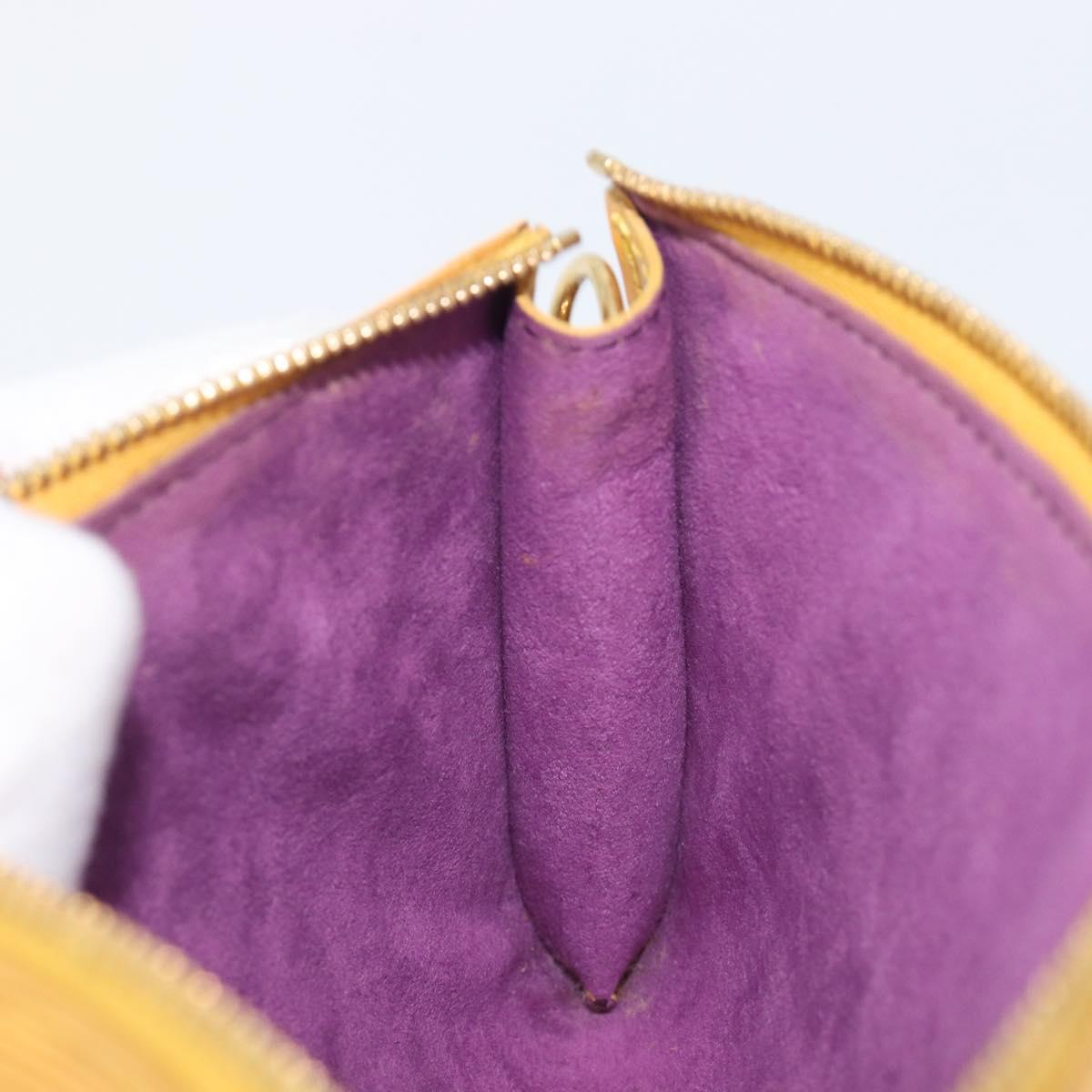 LOUIS VUITTON Epi Pochette Accessoires Pouch Yellow M52989 LV Auth 206757V