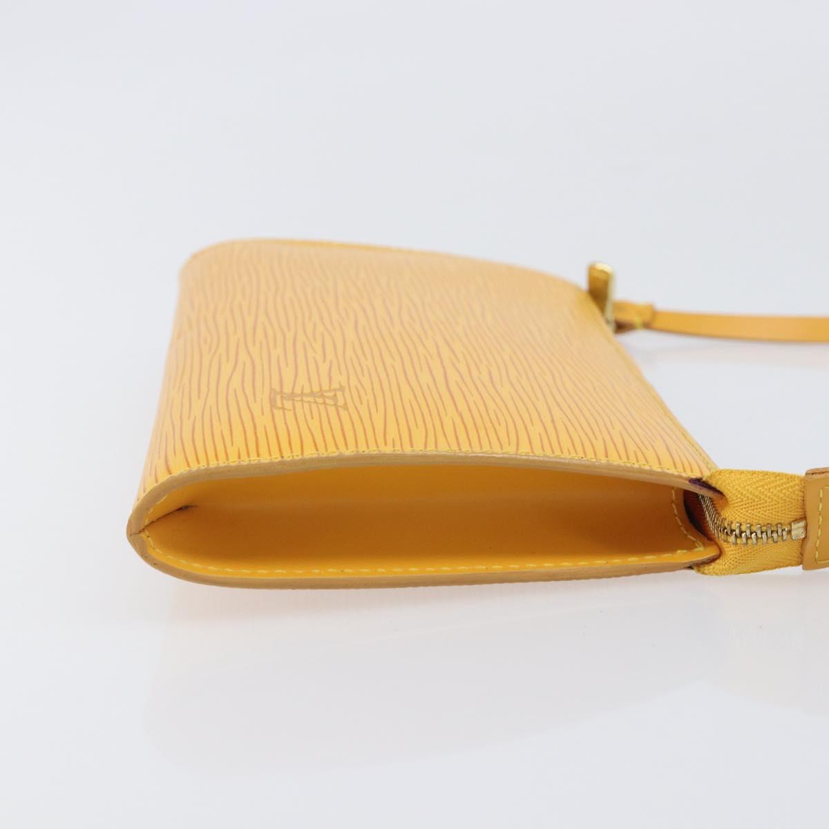 LOUIS VUITTON Epi Pochette Accessoires Pouch Yellow M52989 LV Auth 206757V
