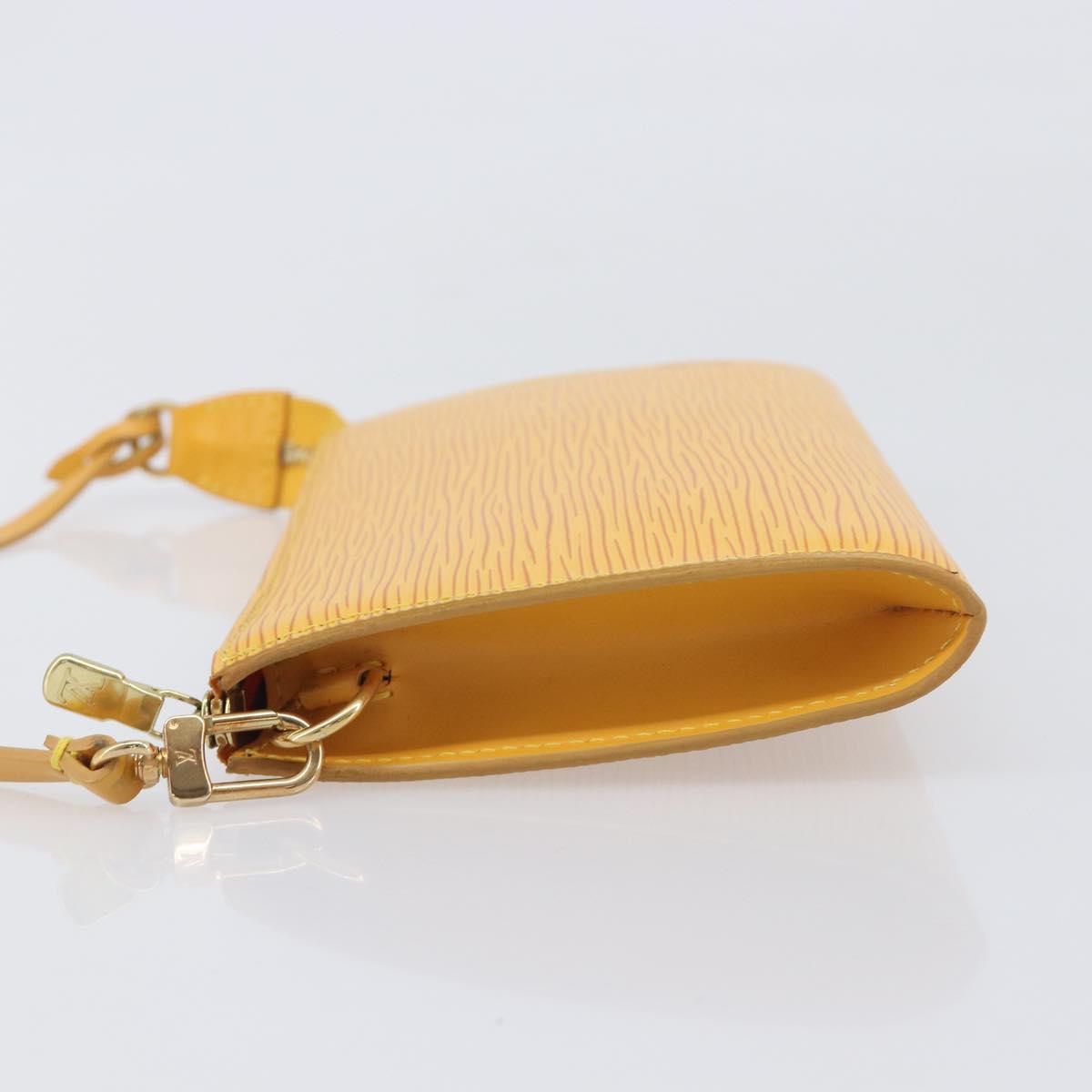 LOUIS VUITTON Epi Pochette Accessoires Pouch Yellow M52989 LV Auth 206757V