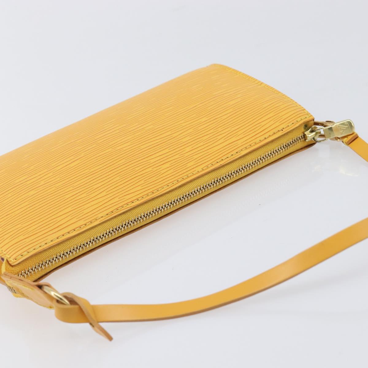 LOUIS VUITTON Epi Pochette Accessoires Pouch Yellow M52989 LV Auth 206757V