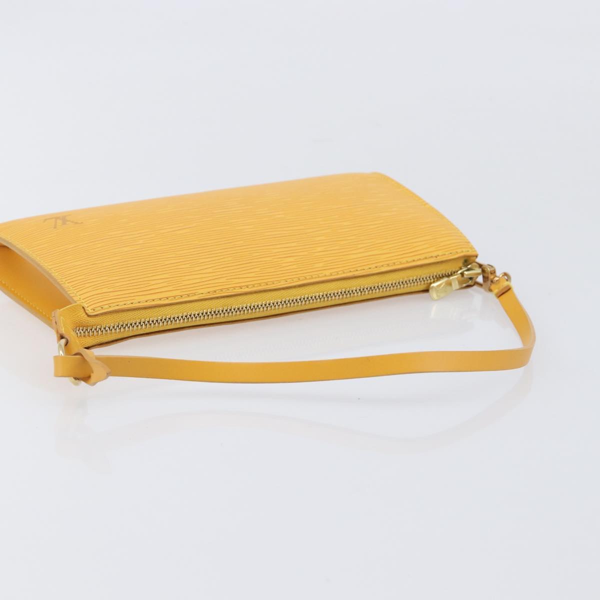 LOUIS VUITTON Epi Pochette Accessoires Pouch Yellow M52989 LV Auth 206757V
